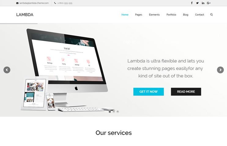 Lambda multipurpose WordPress theme
