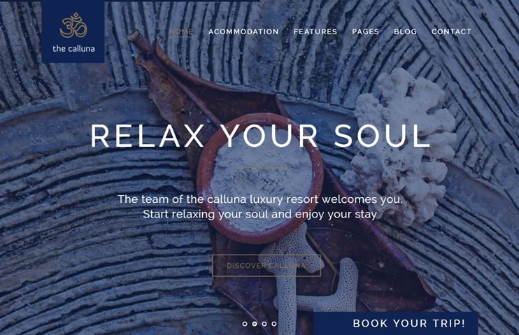 Hotel Calluna modern booking theme