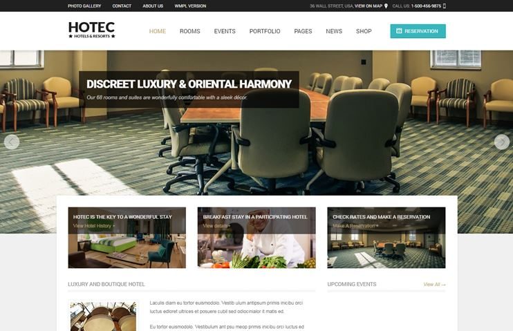 Hotec responsive hotel theme