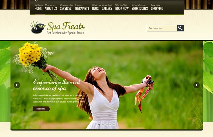 Spa and restaurant theme