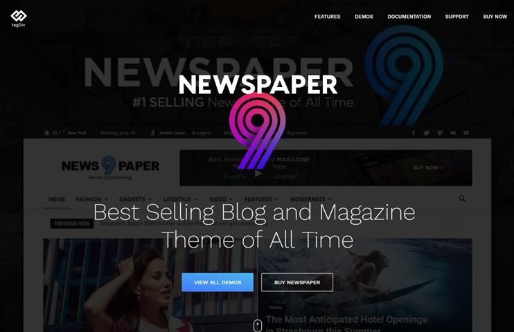 Newspaper AdSense ready WordPress theme