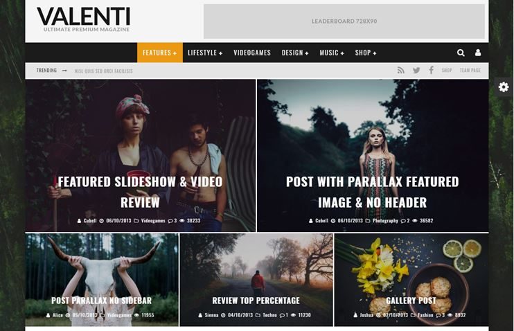 Valenti Review & Blog Theme