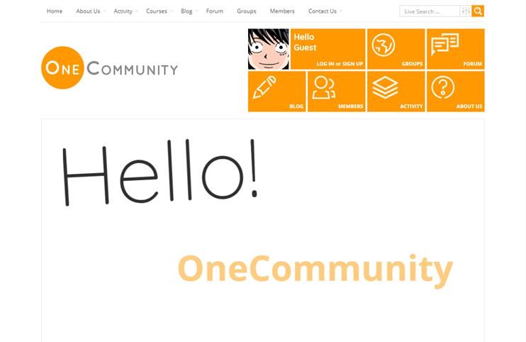 OneCommunity BuddyPress theme