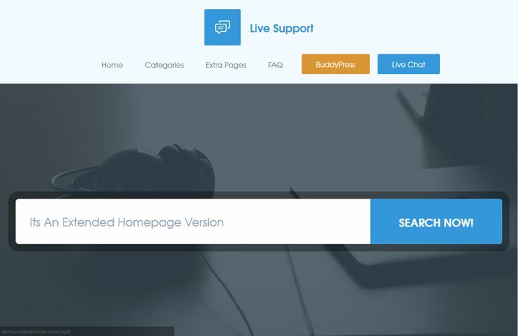 Live Support helpdesk WordPress theme