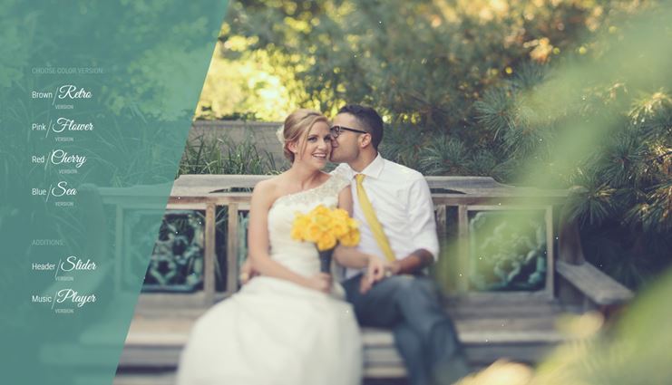 Best Day One Page Wedding WP Theme