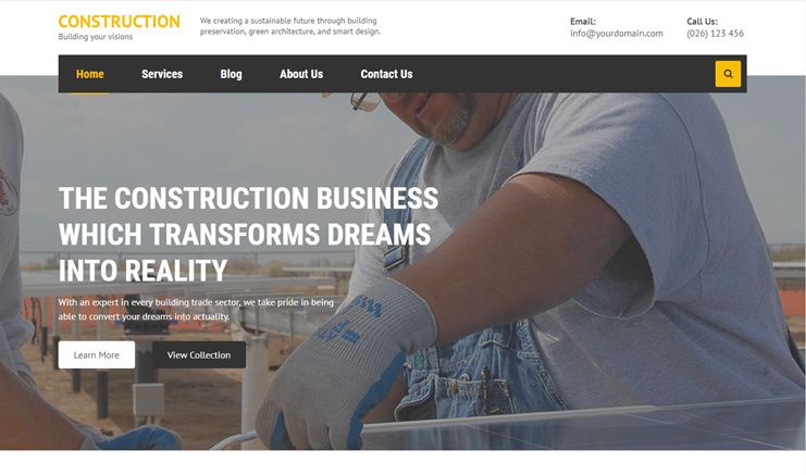 Construction WordPress theme