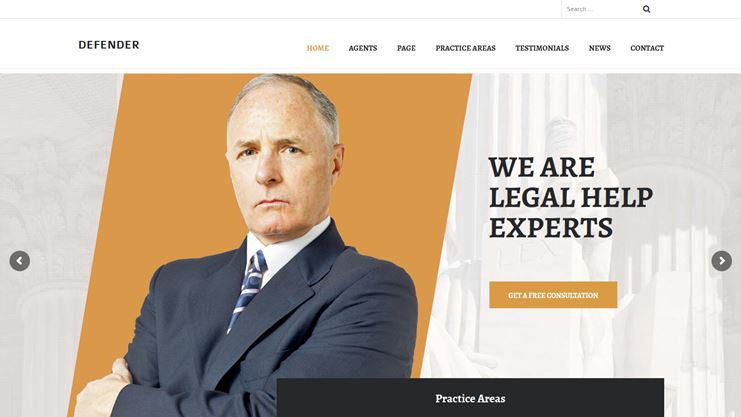 Defender attorney WordPress theme