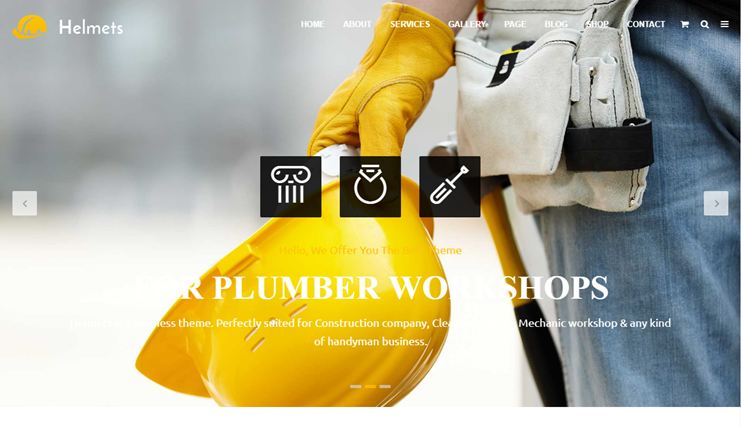 Helmets WordPress theme for handyman