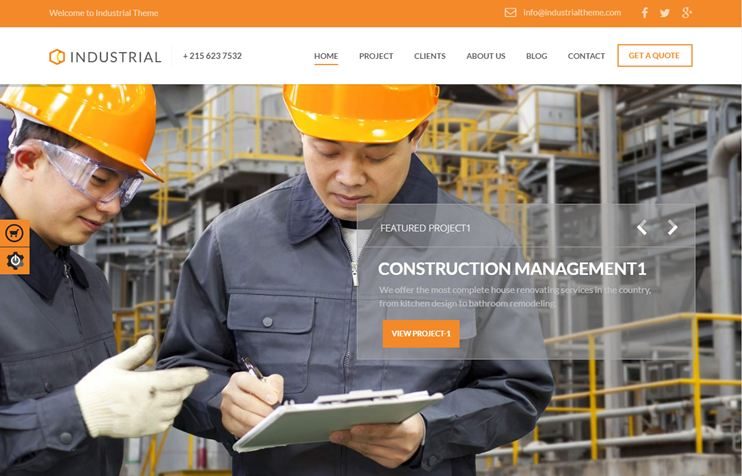 Industrial theme for Engineers and Architects