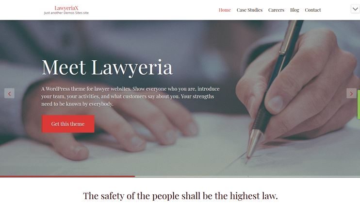 LawyeriaX lawyer WordPress theme