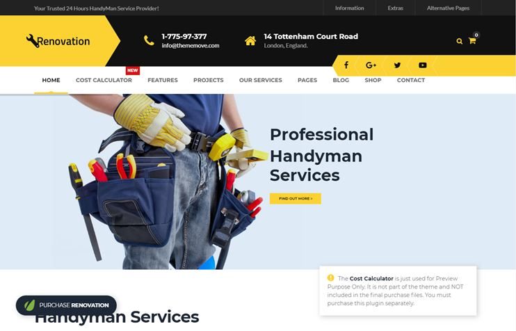 Home maintenance and repair service theme