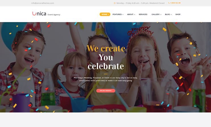 Event planning agency theme