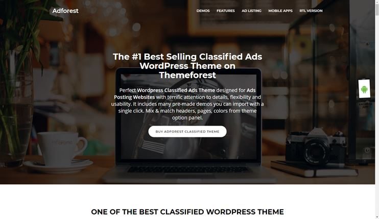 adforest classified WordPress theme