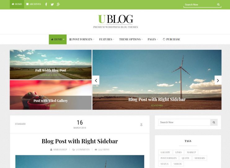 Ublog multipurpose theme