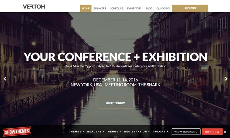 Vertoh theme for conferences and exhibitions