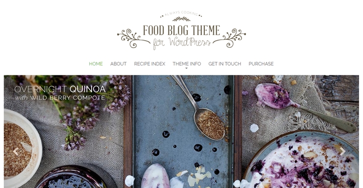 WordPress theme for food blogs