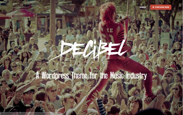 Decibel music WordPress theme