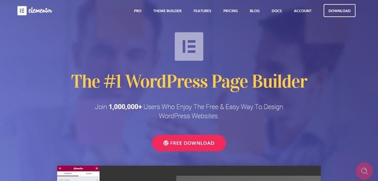 Elementor Page builder for WordPress