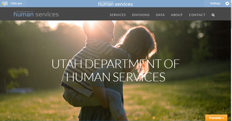 Utah Government website with X Theme