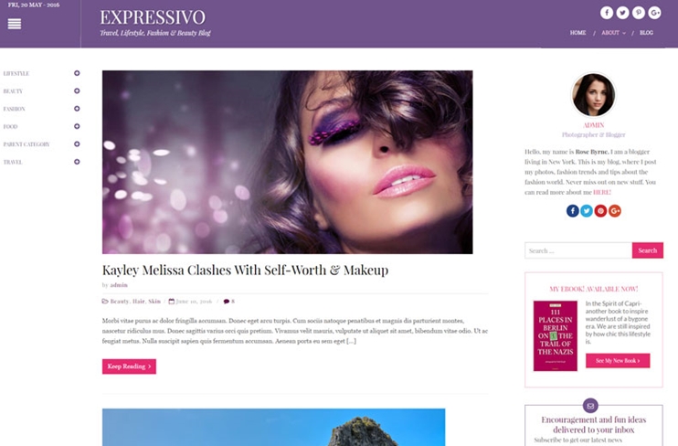 Expressivo Free WordPress Blog Theme