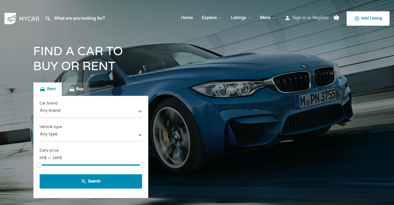 Car directory WordPress theme