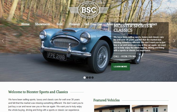 Bisecter sports car website with Enfold