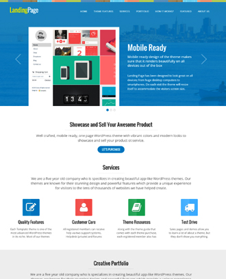 Landing page WordPress themes