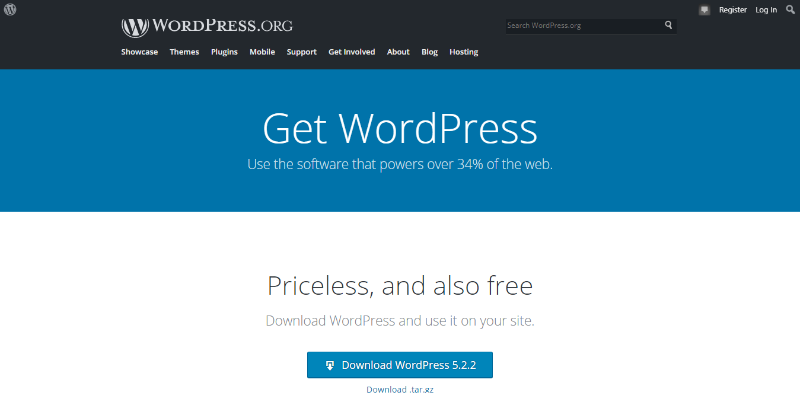 Download & install WordPress