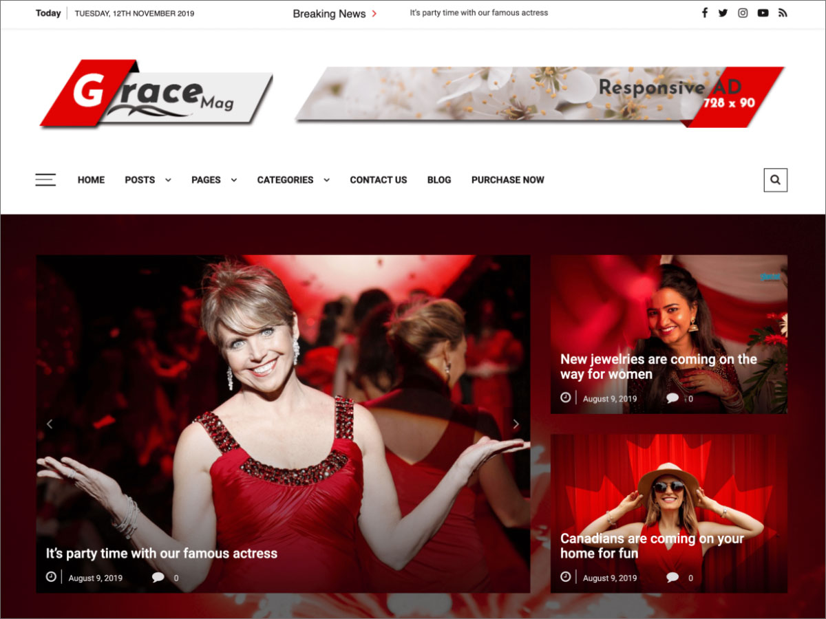 Grace Mag WordPress Theme<pdir=