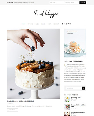FoodBlogger WordPress Theme