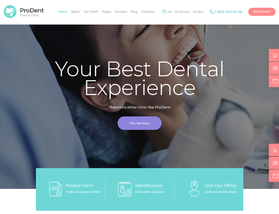 Pro Dent Dental WordPress Theme