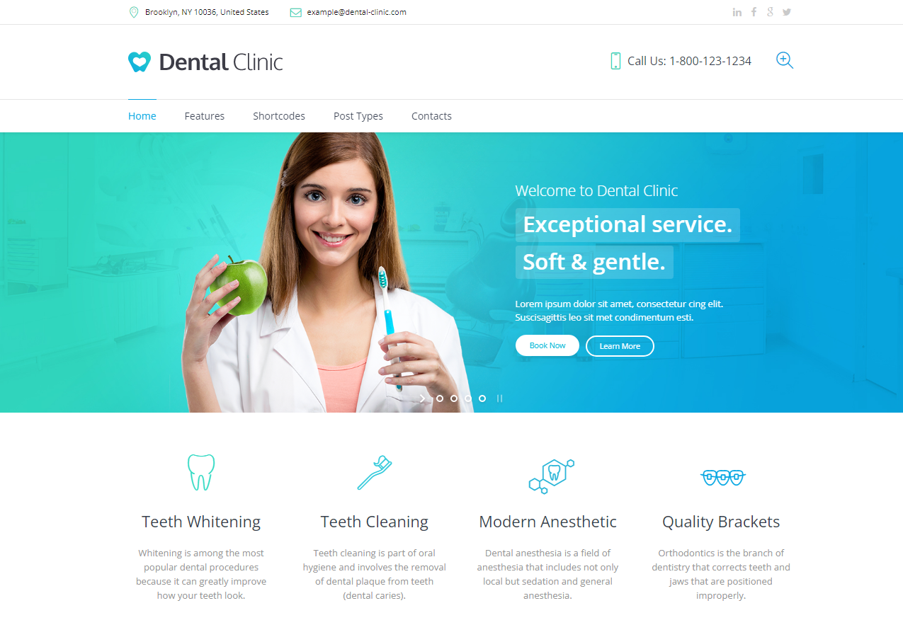 WordPress theme for Dental clinics