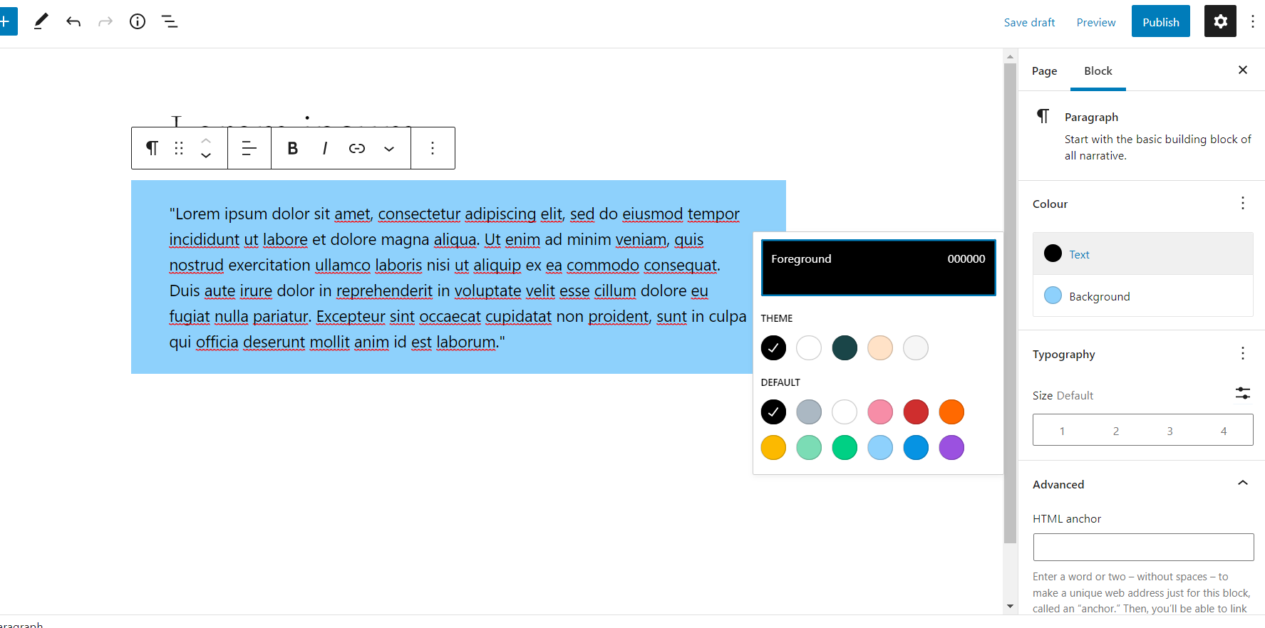 WordPress 6.0 Arturo Colors