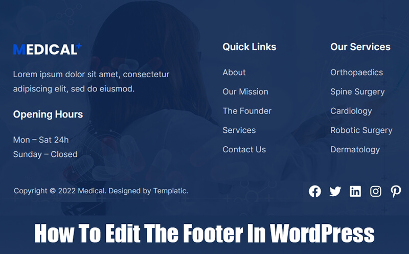 How To Edit The Footer In WordPress