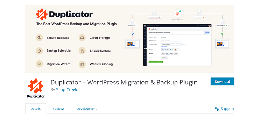 Duplicator - Best WordPress Backup Plugins